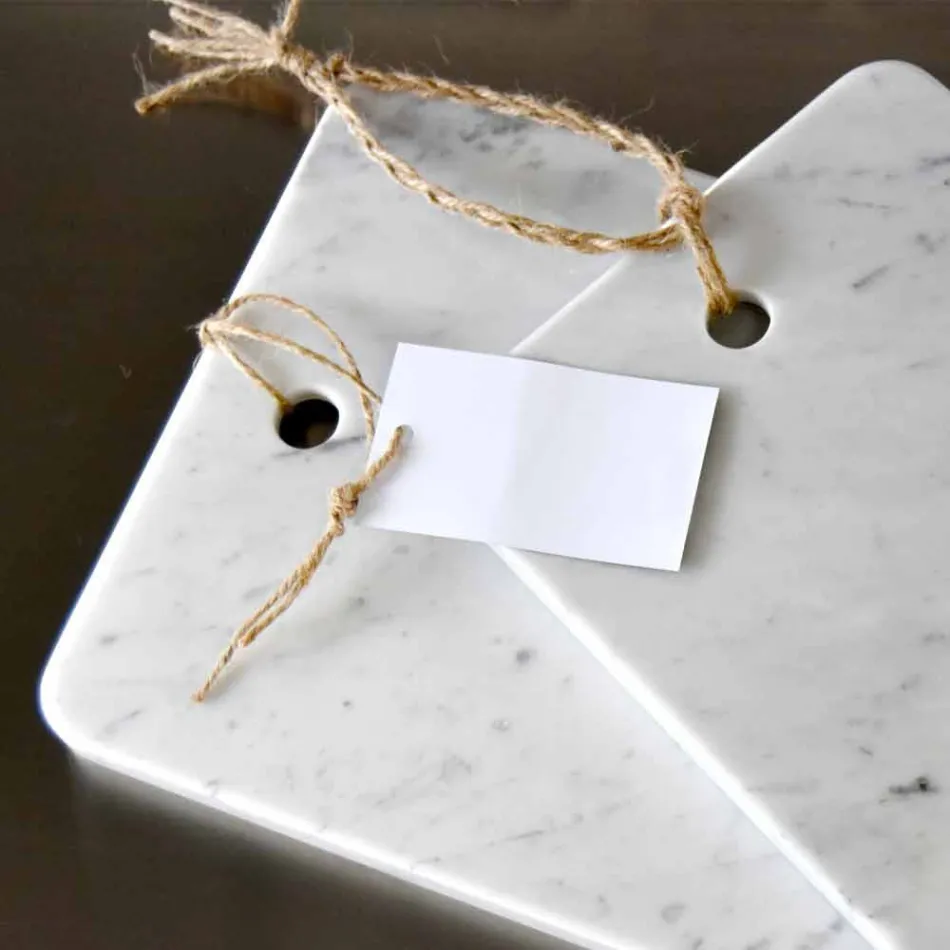 Schneidebrett in Carrarra White Marble von Made in Italy Design - Masha Viadurini