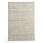 Auf einem manuellen Webstuhl hergestellter Wohnzimmerteppich aus Viskose, Wolle und Baumwolle – Cristel Viadurini