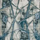 Moderner Design-Wohnzimmerteppich mit Muster aus Bambusseide und Wolle – Laptos Viadurini