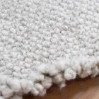 Großer und moderner Wollteppich mit Fransen Schwarz oder Creme - Jacqueline Viadurini