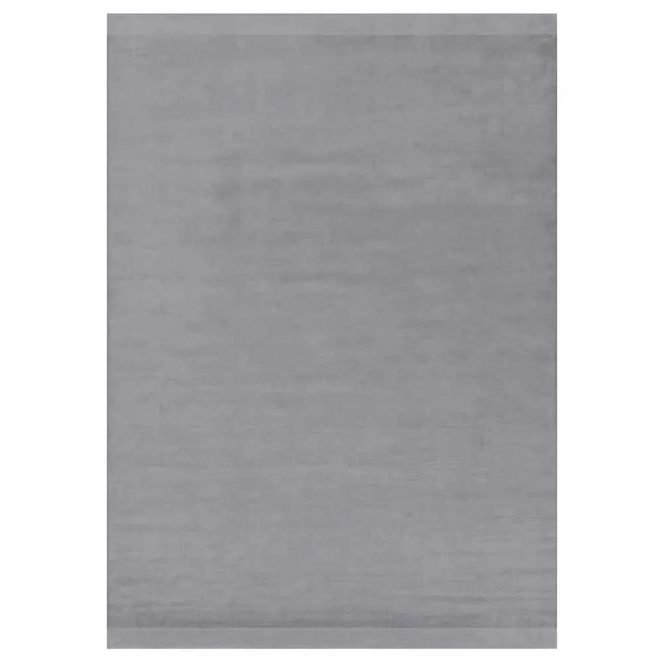 Großer farbiger Teppich aus Wolle und Seide mit modernem Designband - Mischung Viadurini