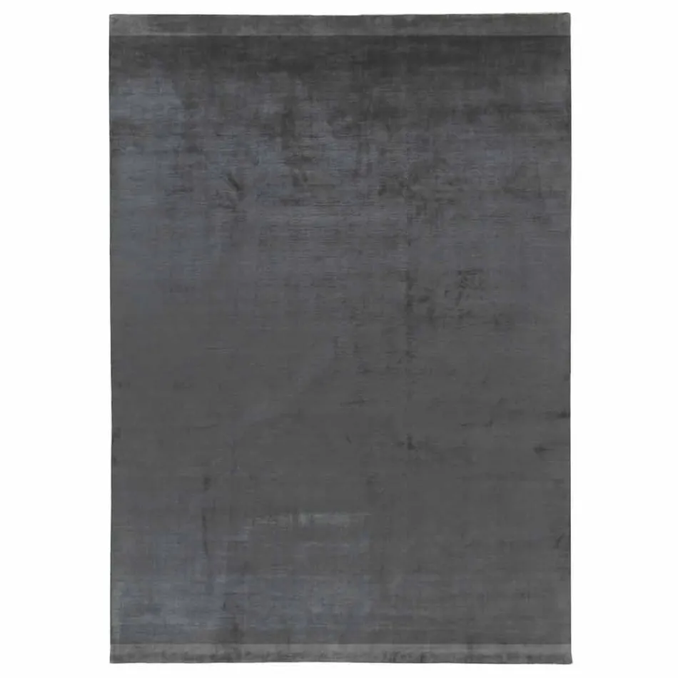 Großer farbiger Teppich aus Wolle und Seide mit modernem Designband - Mischung Viadurini