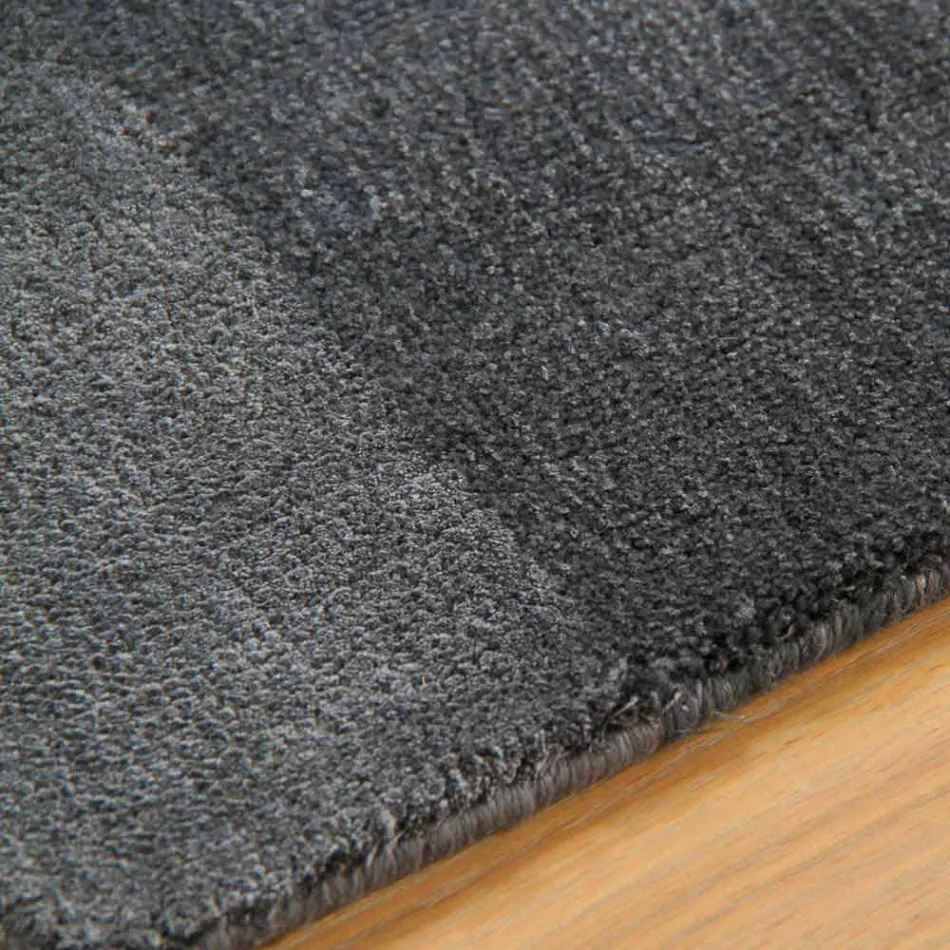 Großer farbiger Teppich aus Wolle und Seide mit modernem Designband - Mischung Viadurini