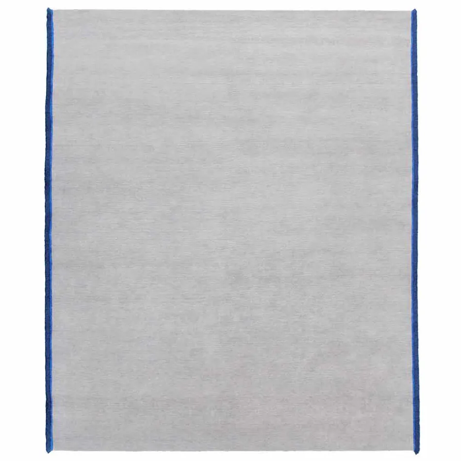 Teppich aus Viskose und Baumwolle mit farbigen Fransen in modernem Seidendesign - Garbino Viadurini