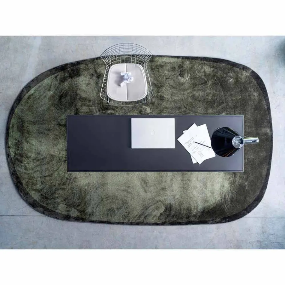 Ovaler Wohnzimmerteppich aus Polyamid mit Digitaldruck - Palmer Viadurini