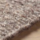 Rechteckiger Teppich in Woll- und Baumwollbraun oder Creme von modernem Design - Kuta Viadurini