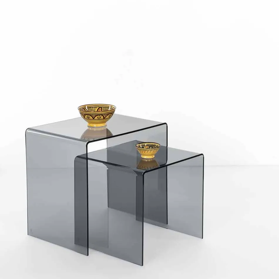 Designtische aus farbigem Plexiglas, hergestellt in Italien, Spinoso Viadurini