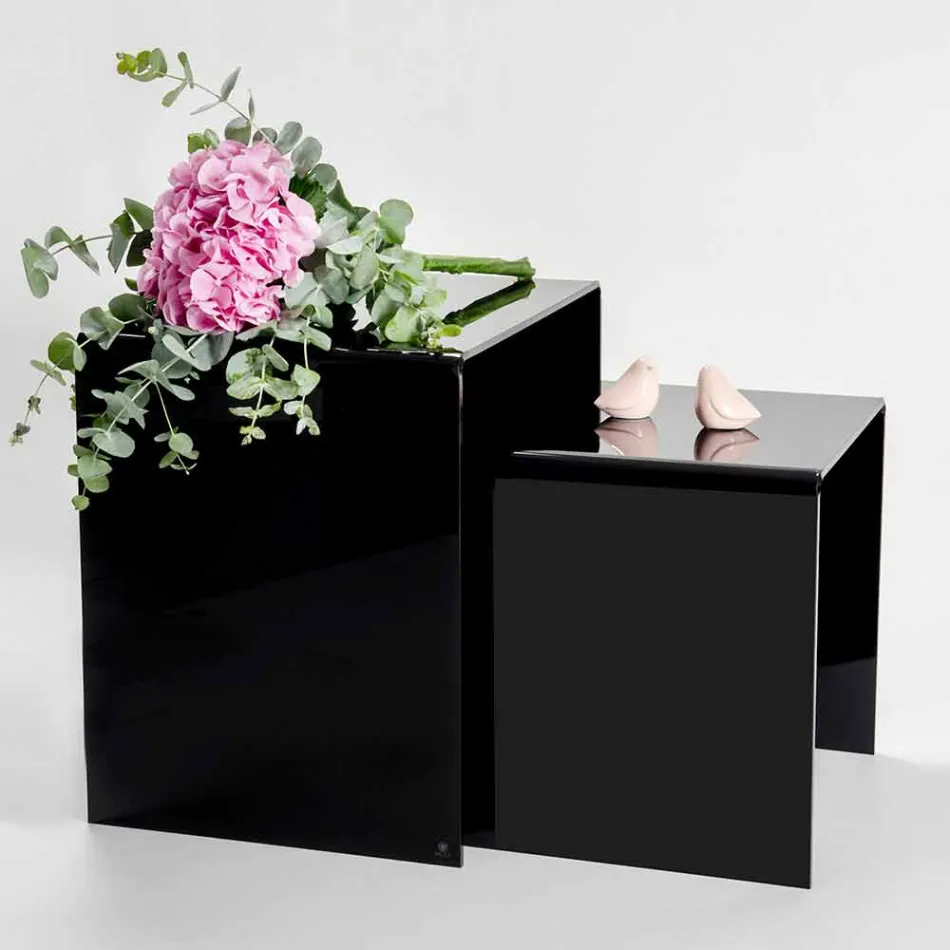 Designtische aus farbigem Plexiglas, hergestellt in Italien, Spinoso Viadurini