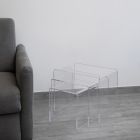 Wohnzimmer Couchtische aus transparentem Minimal Acryl Kristall 3 Stück - Cecco Viadurini