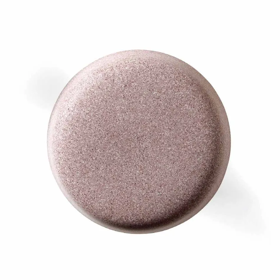 Hoher Couchtisch im Freien aus Polyethylen mit runder Platte Made in Italy - Desmond Viadurini