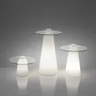 Slide Peak Hochtisch (H120) aus Polyethylen und Glas in Italien hergestellt Viadurini