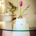 Slide Peak Hochtisch (H120) aus Polyethylen und Glas in Italien hergestellt Viadurini