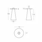 Slide Peak Hochtisch (H120) aus Polyethylen und Glas in Italien hergestellt Viadurini