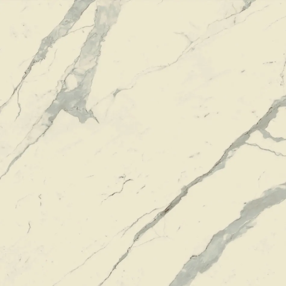 Hoher quadratischer Couchtisch aus schrägem Metall und matter Keramikplatte - Coriko Viadurini