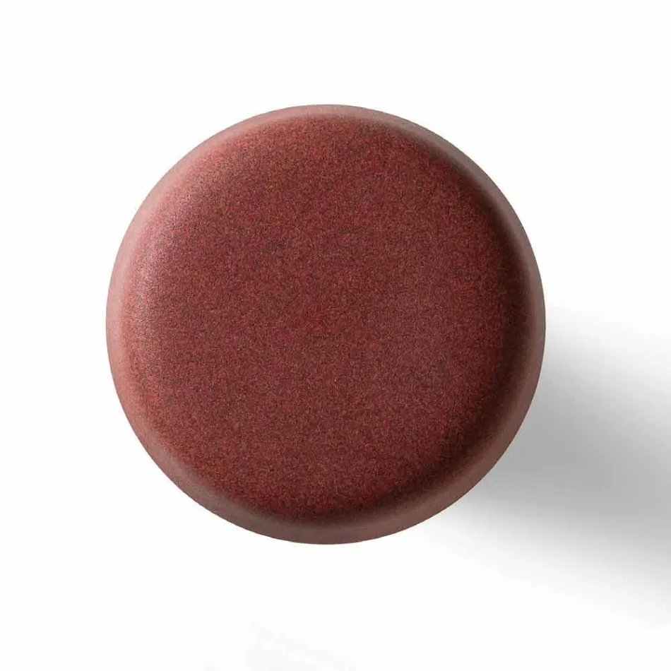 Hoher runder Couchtisch im Freien aus Polyethylen und HPL Made in Italy - Desmond Viadurini