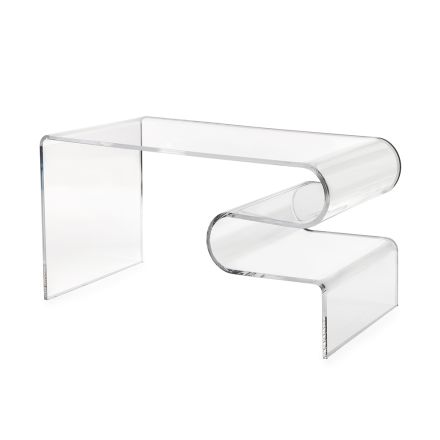 Dennis Couchtisch aus transparentem Plexiglas, hergestellt in Italien Viadurini