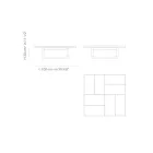 Niedriger Garten-Couchtisch mit Plattenplatte aus Steingut Made in Italy - Bresson Viadurini