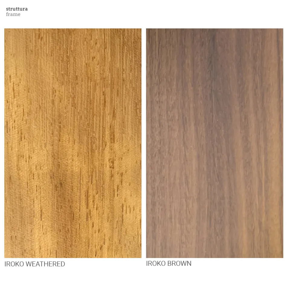 Niedriger Garten-Couchtisch mit Plattenplatte aus Steingut Made in Italy - Bresson Viadurini