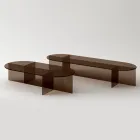 Laris Couchtisch aus Bronzeglas mit raffiniertem Design, hergestellt in Italien Viadurini