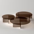 Laris Couchtisch aus Bronzeglas mit raffiniertem Design, hergestellt in Italien