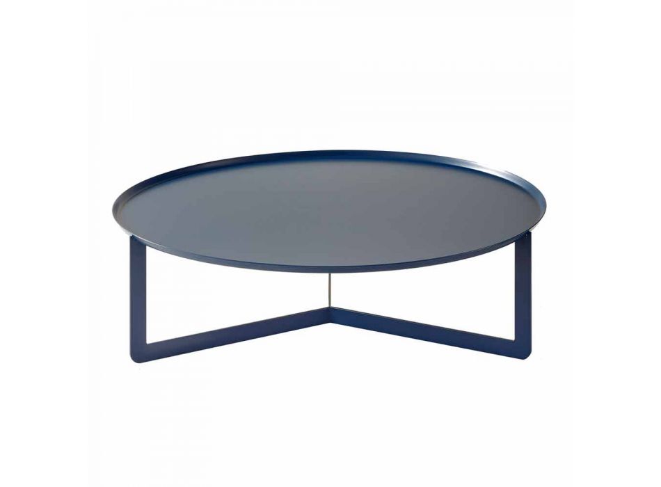 Niedriger Tisch für Wohnzimmer im Freien aus rundem Metall - Stephane Viadurini