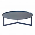 Niedriger runder Tisch im Freien aus farbigem Metall Made in Italy - Stephane