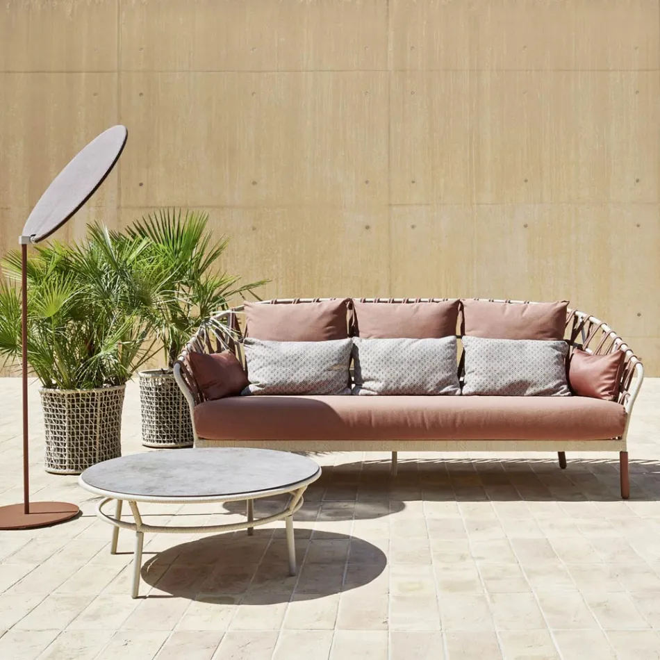 Niedriger Tisch Platte aus HPL oder Keramik Made in Italy - Emmacross von Varaschin Viadurini