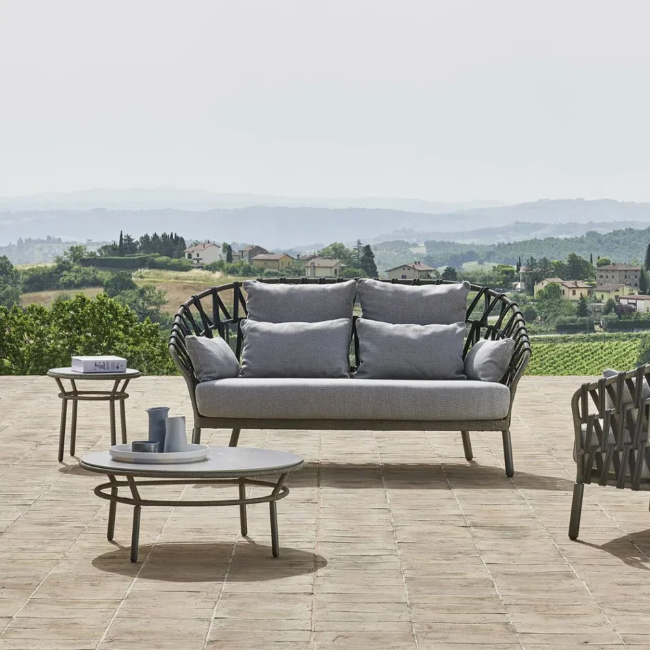 Niedriger Tisch Platte aus HPL oder Keramik Made in Italy - Emmacross von Varaschin Viadurini