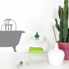 Mimi moderner Design transparenter Couchtisch / Nachttisch, made in Italy Viadurini