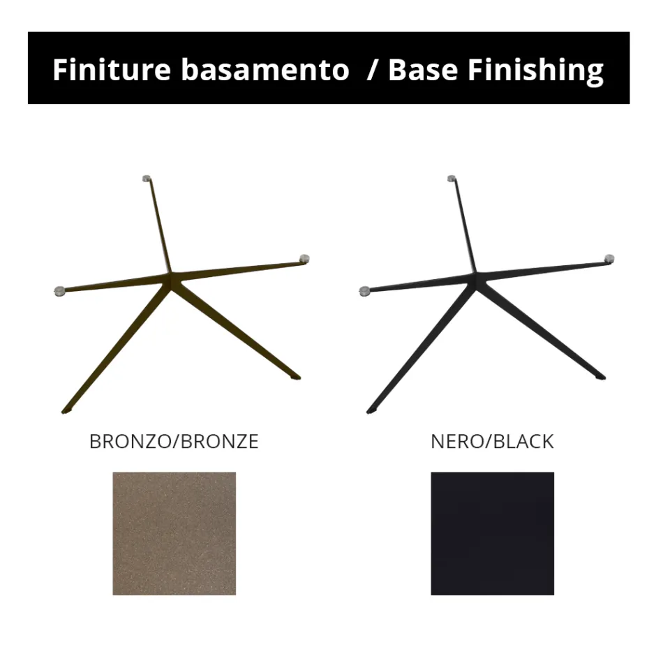 Couchtisch mit runder Platte aus Glas, hergestellt in Italien – Siste Viadurini