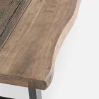 Homemotion Couchtisch aus Stahl und Tischplatte aus Akazienholz - Zalma Viadurini