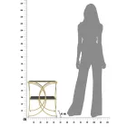 Couchtisch aus Eisen mit Gold-Finish und schwarzen Glasplatten - Serpico Viadurini