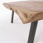 Couchtisch aus handgefertigtem Holz und Stahl Homemotion - Tancredi Viadurini