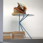 Runder Couchtisch aus Metall, Design in verschiedenen Farben und 2 Größen - Olesya Viadurini