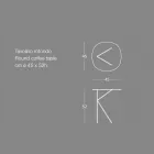 Runder Couchtisch aus Metall, Design in verschiedenen Farben und 2 Größen - Olesya Viadurini