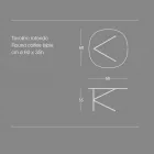 Runder Couchtisch aus Metall, Design in verschiedenen Farben und 2 Größen - Olesya Viadurini