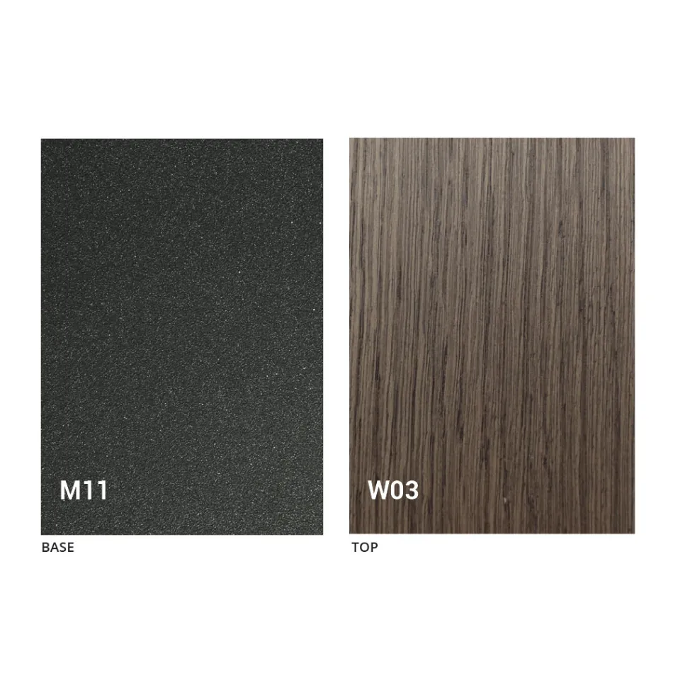 Moderner verwandelnder Couchtisch aus Holz und Metall Made in Italy - Fabio Viadurini