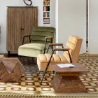 Homemotion Pyramidaler Couchtisch aus Sheeshamholz - Torrice Viadurini