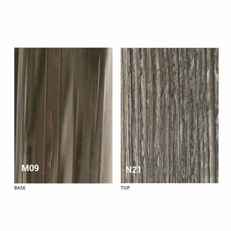 Moderner umwandelbarer Couchtisch aus Holz und Metall Made in Italy - Gabri Viadurini