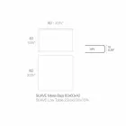 Couchtisch im Freien aus Aluminium und quadratischem schwarzem Laminat - Suave von Vondom Viadurini