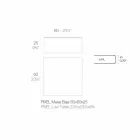 Couchtisch im Freien aus Aluminium und quadratischem schwarzem Laminat - Suave von Vondom Viadurini