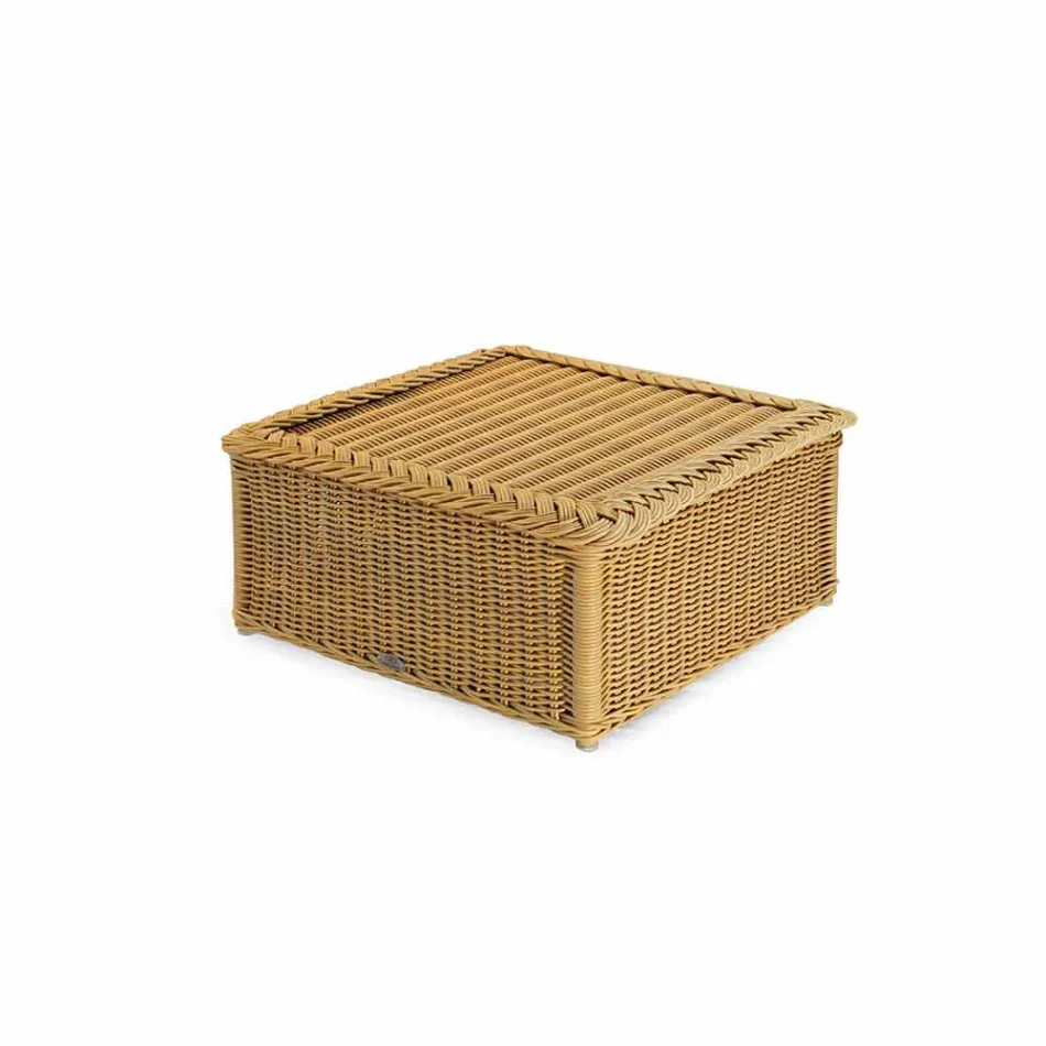 Tabelle für den Außenbereich komplett aus Polyethylen geflochtenen Hand Matt Viadurini