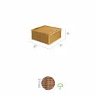 Tabelle für den Außenbereich komplett aus Polyethylen geflochtenen Hand Matt Viadurini