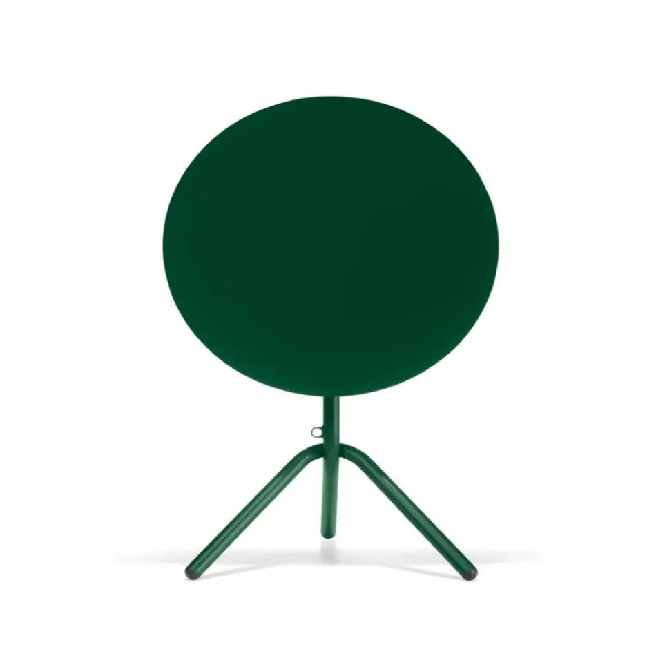 Runder Tisch aus Metall und Blech für den Außenbereich Made in Italy - Alberic Viadurini