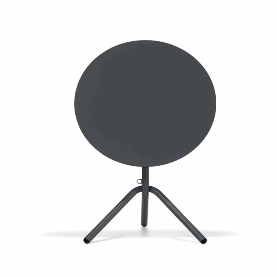 Runder Tisch aus Metall und Blech für den Außenbereich Made in Italy - Alberic Viadurini