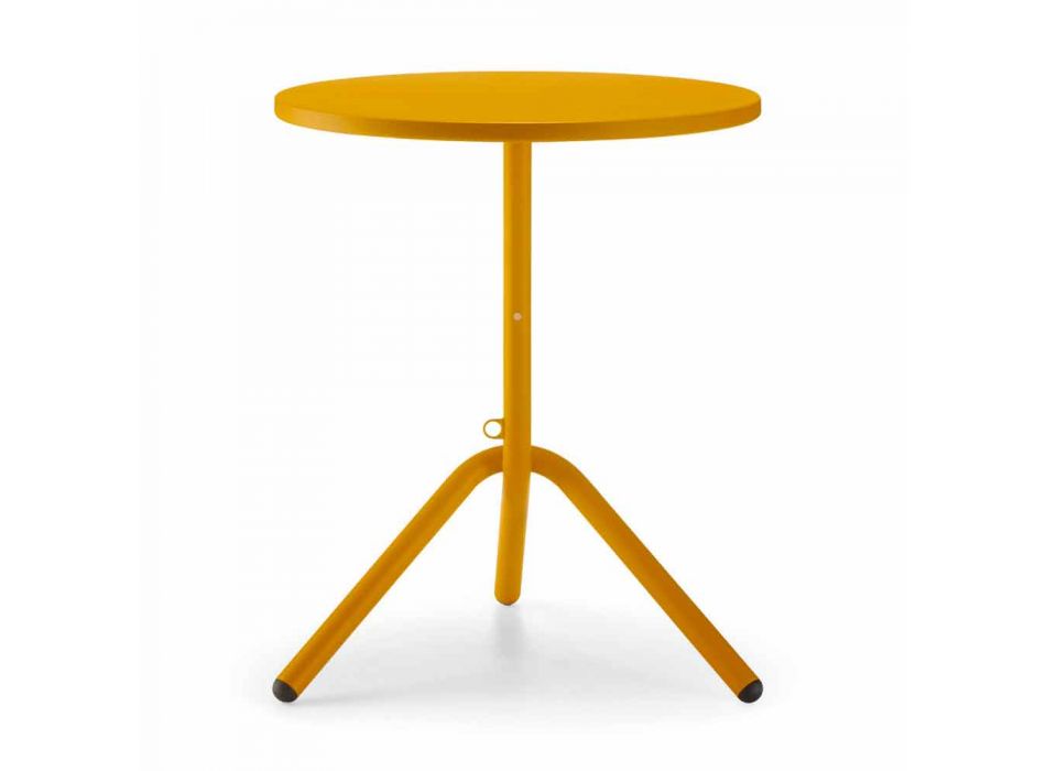 Runder Tisch aus Metall und Blech für den Außenbereich Made in Italy - Alberic Viadurini