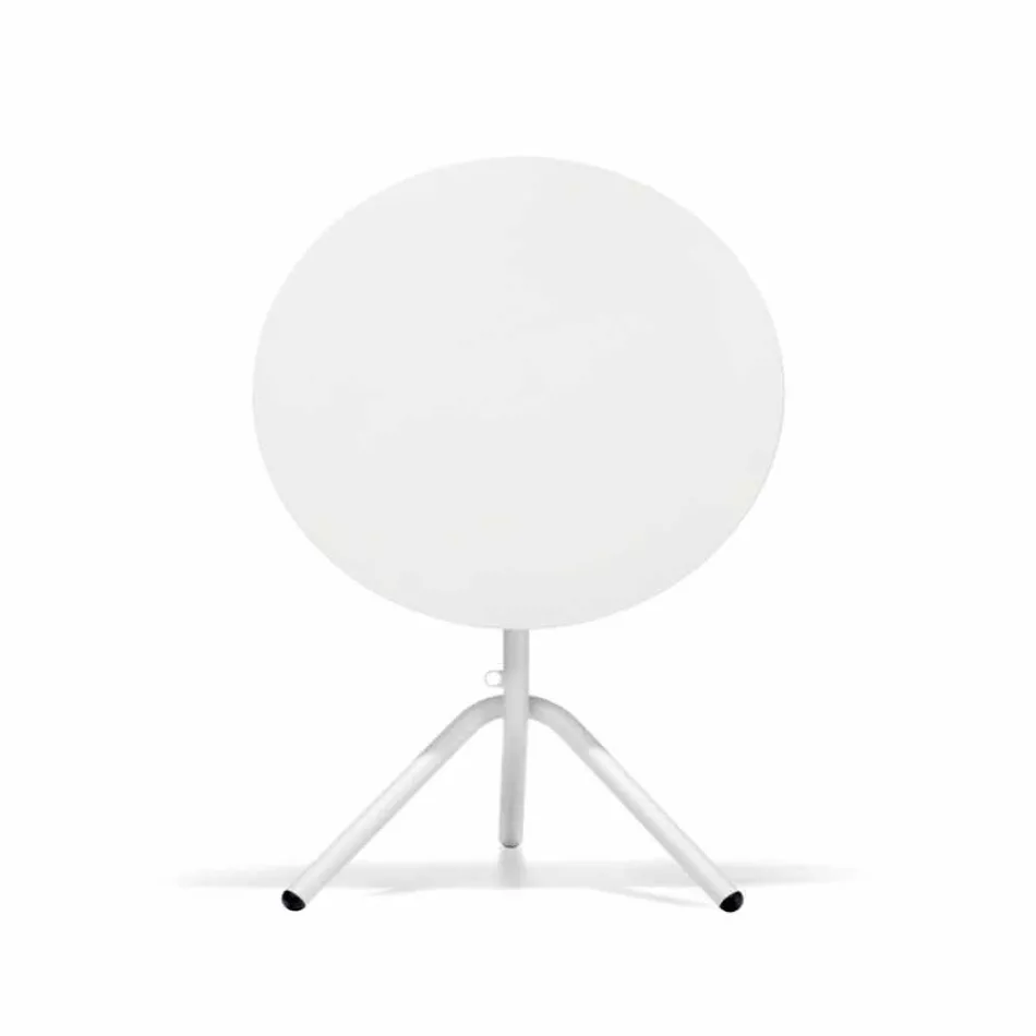 Runder Tisch aus Metall und Blech für den Außenbereich Made in Italy - Alberic Viadurini