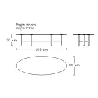 Outdoor-Couchtisch Stahlkonstruktion Made in Italy - Begin by Myyour Viadurini