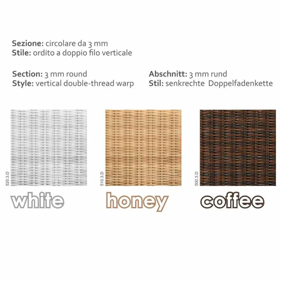 Kaffee-Garten 56x56 cm handgewebte Polyethylen Tschad Viadurini