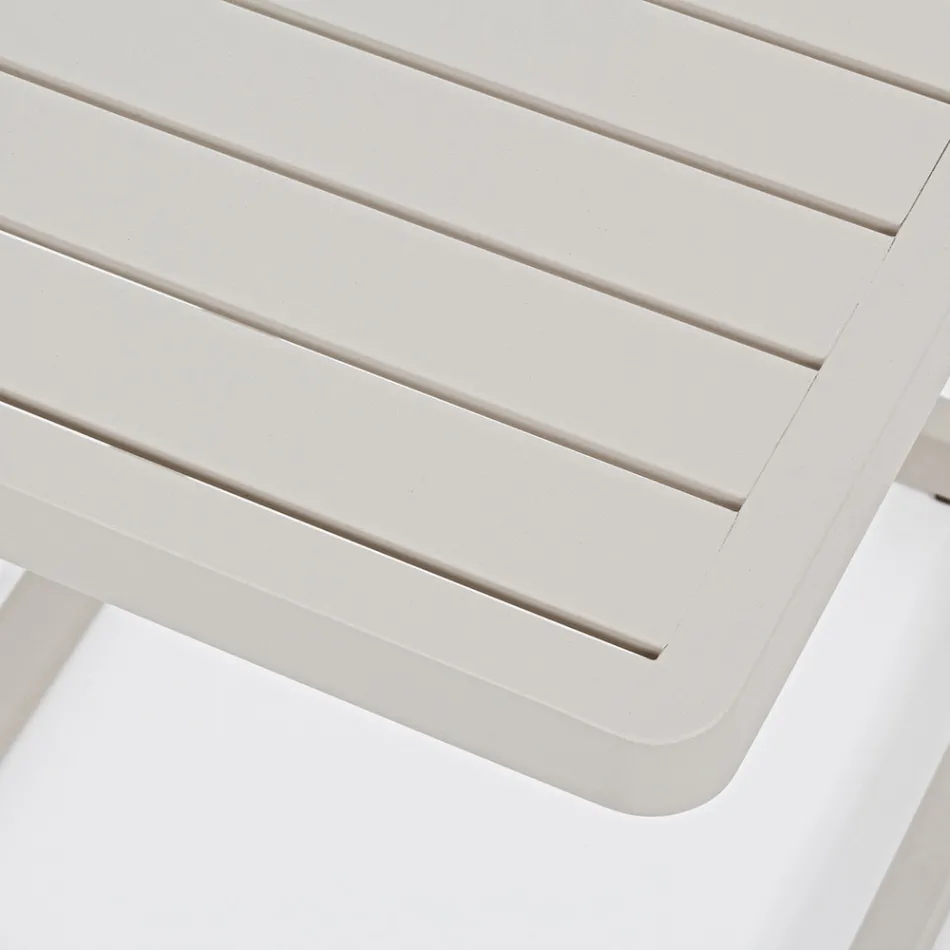 Garten-Couchtisch aus lackiertem Aluminium, Homemotion, 2 Stück – Rodric Viadurini